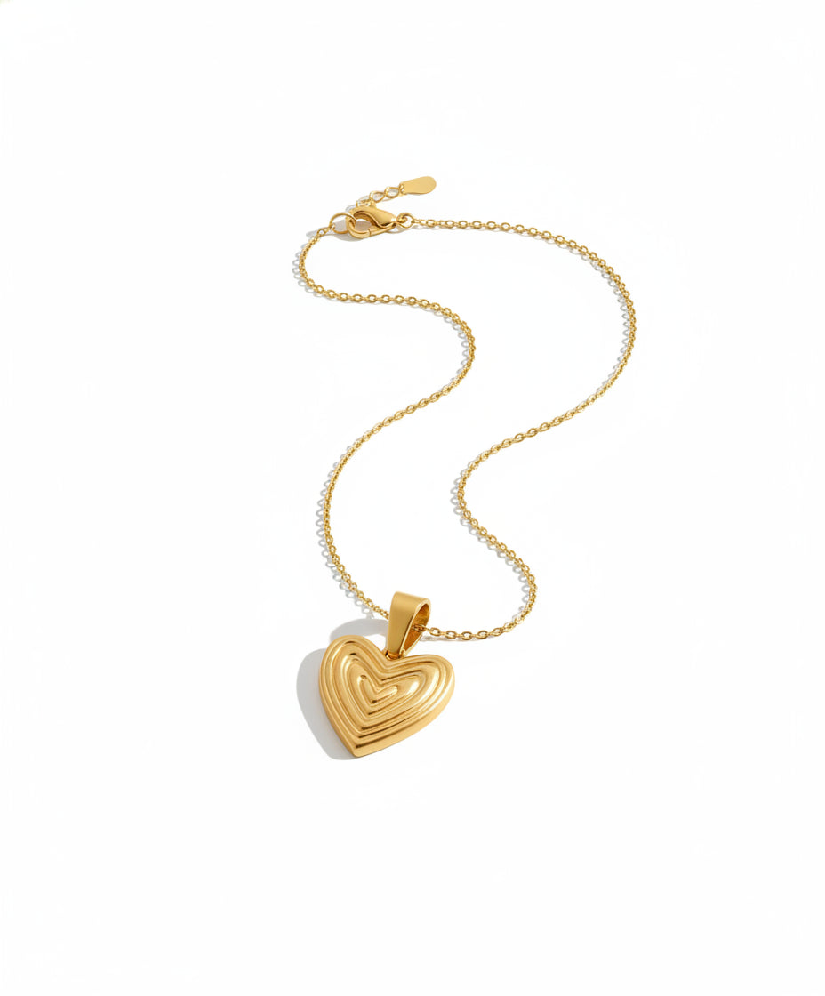 Cable Chain + Heart Pendant Set Bundle
