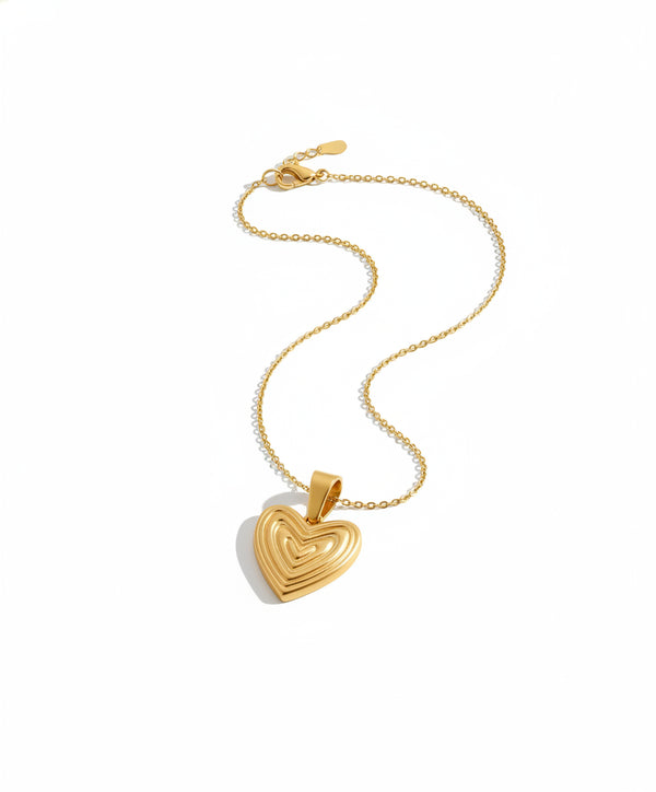 Cable Chain + Heart Pendant Set Bundle