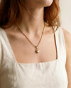 Pearl Chain + Love Language Lock Pendant Set