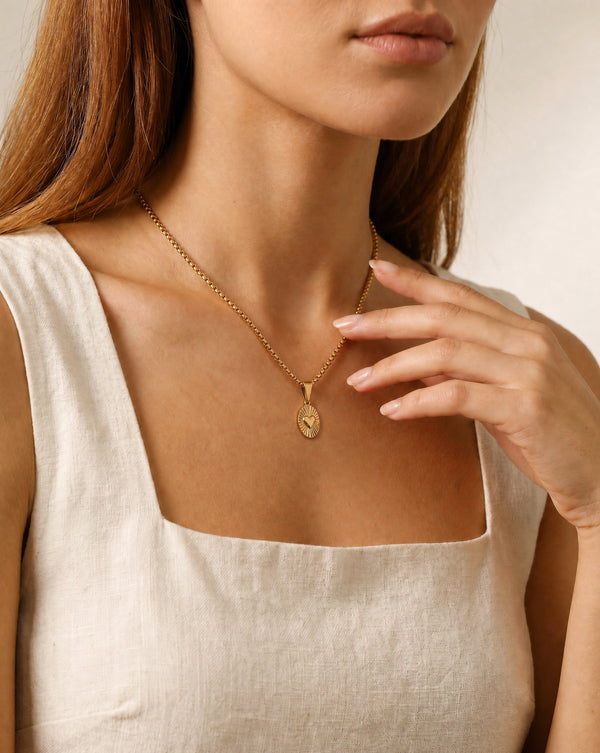 Pearl Chain + Just as You Are Heart Pendant Set