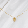 Cable Chain Necklace with Heart on Your Sleeve Heart Pendant Bundle