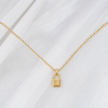 Cable Chain Necklace with Pinky Promise Lock Pendant Bundle