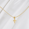 Cable Chain Necklace with Deep Faith Cross Pendant Bundle
