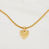 Pearl Chain Necklace with Heart on Your Sleeve Heart Pendant Bundle