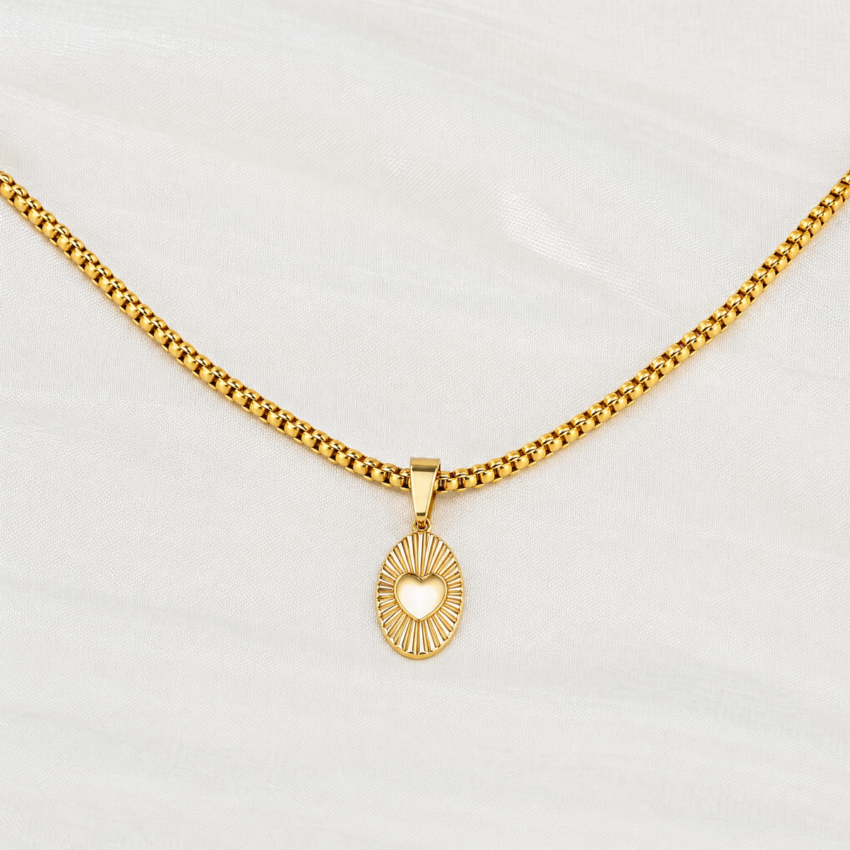 Pearl Chain + Just as You Are Heart Pendant Set
