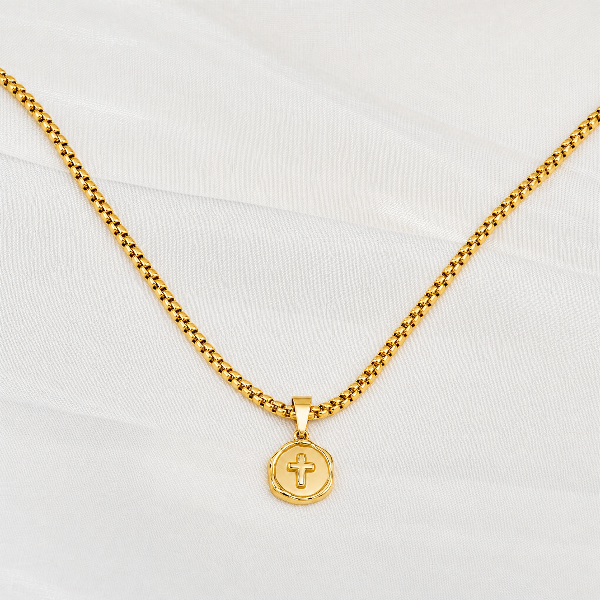 Pearl Chain + Blessed Beyond Belief Cross Pendant Set