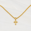 Pearl Chain Necklace with Deep Faith Cross Pendant Bundle