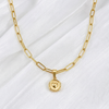 Paperclip Chain Necklace with Love Note Heart Pendant Bundle