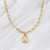 Paperclip Chain Necklace with Little by Little Lock Pendant Bundle