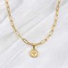 Paperclip Chain Necklace with Blessed Beyond Belief Cross Pendant Bundle
