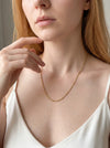 Cable Chain Necklace — lifestyle, on model 18-inch