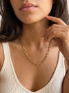 Paperclip Chain Necklace — lifestyle, on model 18-inch