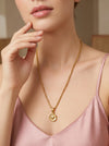 Pearl Chain + Love Note Heart Pendant Bundle — lifestyle, on model