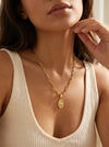 Paperclip Chain + Just as You Are Heart Pendant Bundle — lifestyle, on model