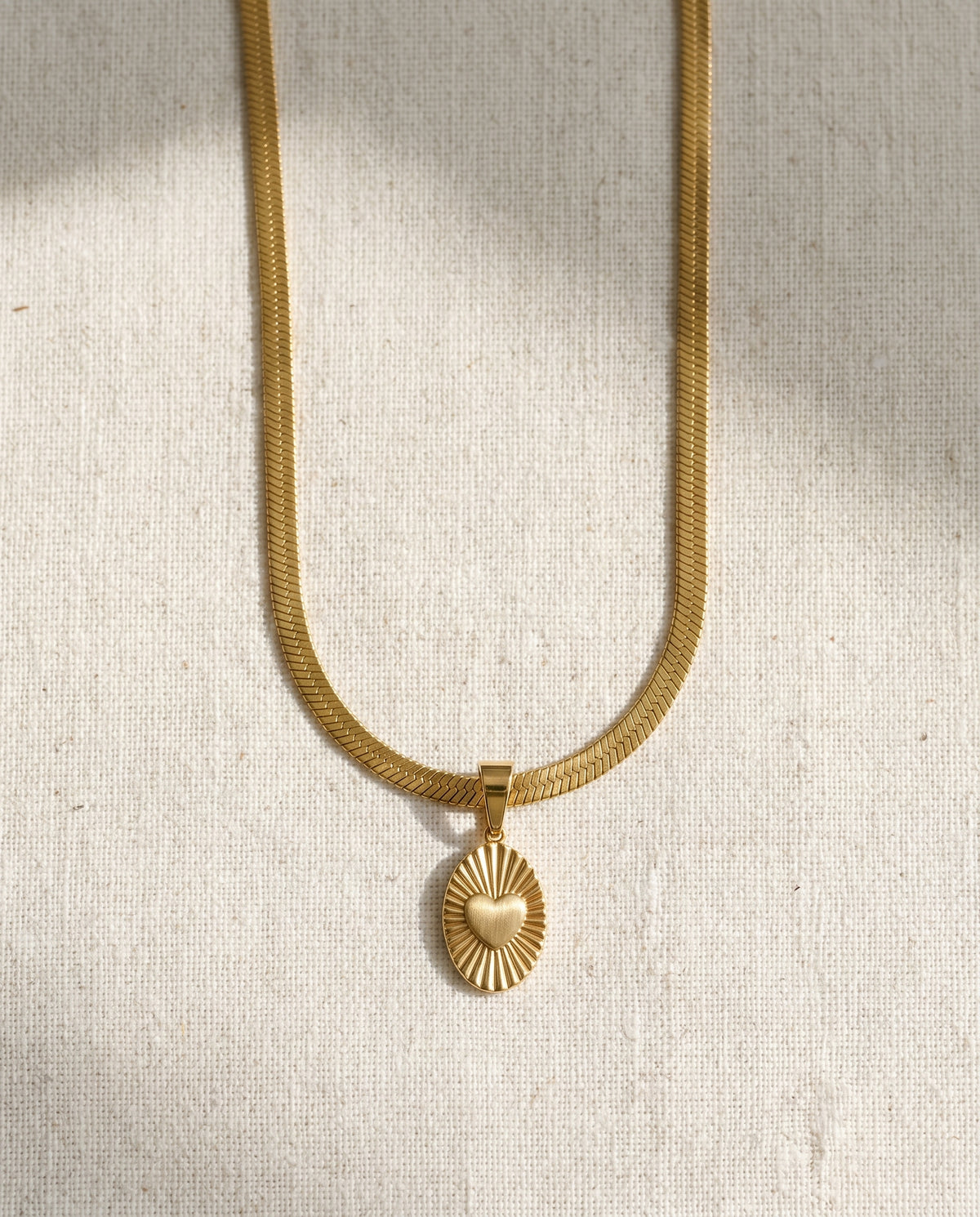 Snake Chain + Just as You Are Heart Pendant Set
