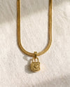 Snake Chain Necklace with Little by Little Lock Pendant Set
