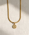 Snake Chain Necklace with Blessed Beyond Belief Cross Pendant Set