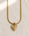 Pearl Chain + Heart on Your Sleeve Heart Pendant Set