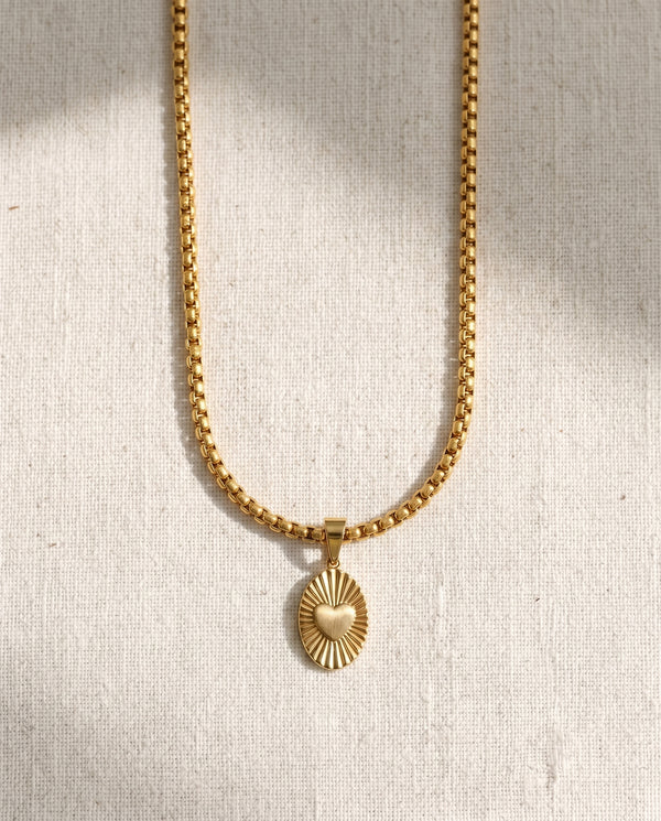 Pearl Chain + Just as You Are Heart Pendant Set