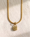 Pearl Chain + Little by Little Lock Pendant Set