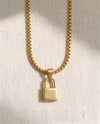 Pearl Chain + Pinky Promise Lock Pendant Set