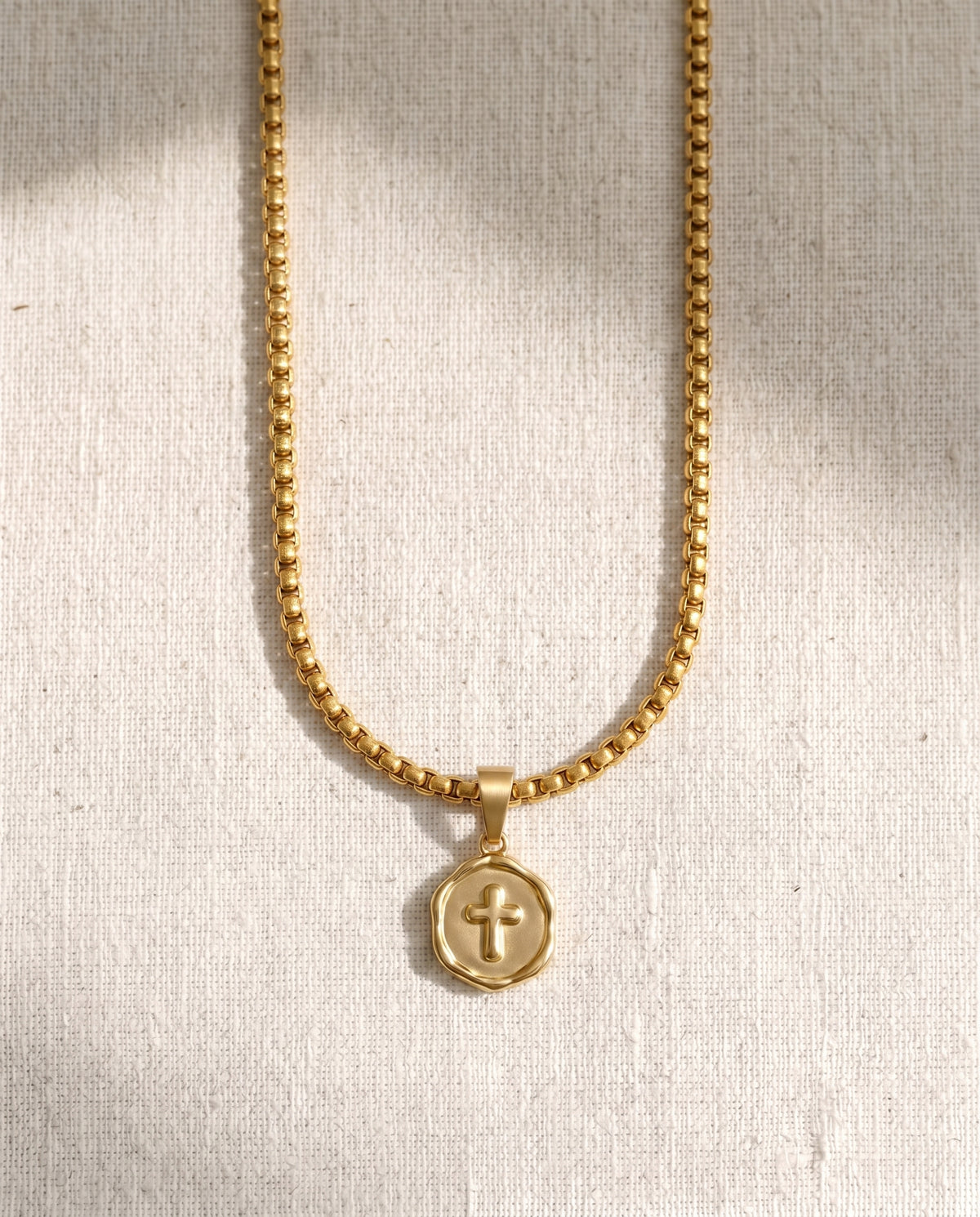 Pearl Chain + Blessed Beyond Belief Cross Pendant Set