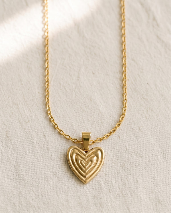 Cable Chain + Heart on Your Sleeve Heart Pendant Set