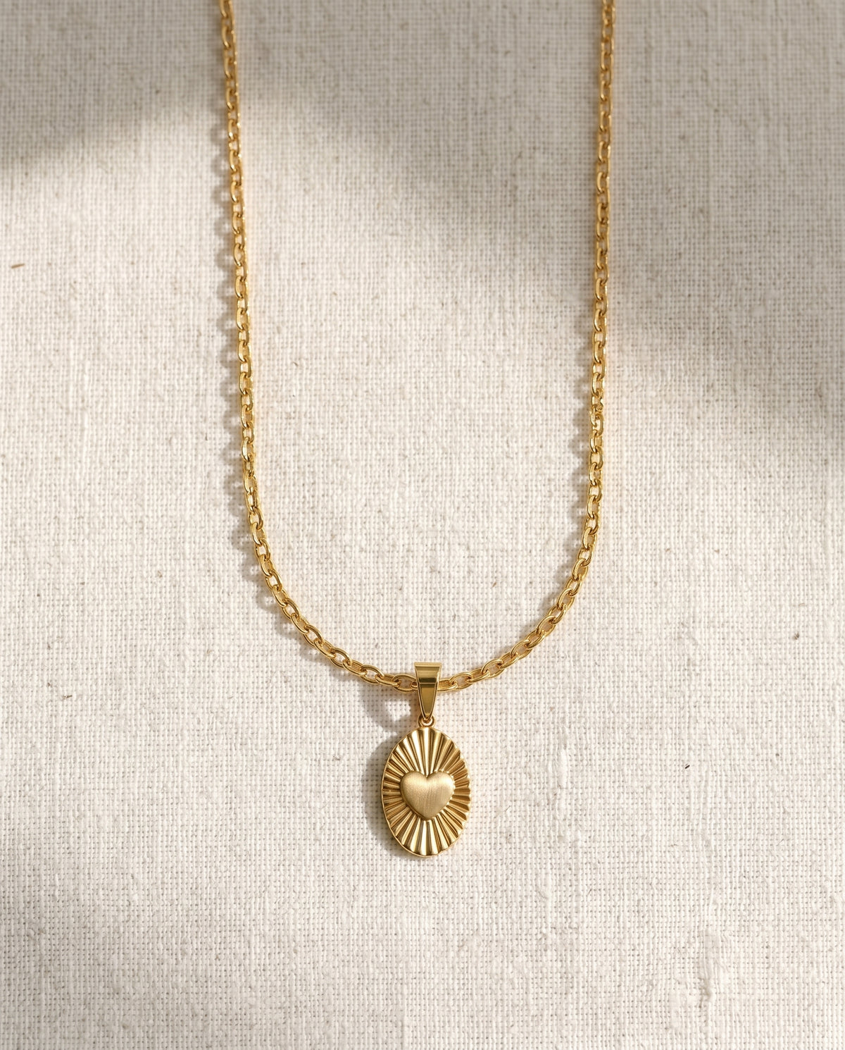 Cable Chain + Just as You Are Heart Pendant Set