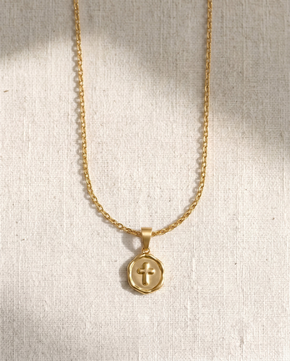 Cable Chain + Blessed Beyond Belief Cross Pendant Set