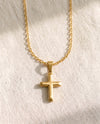 Cable Chain + Deep Faith Cross Pendant Set