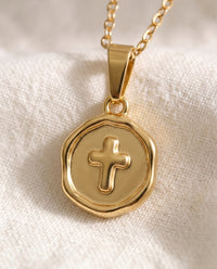 Cable Chain + Blessed Beyond Belief Cross Pendant - SB