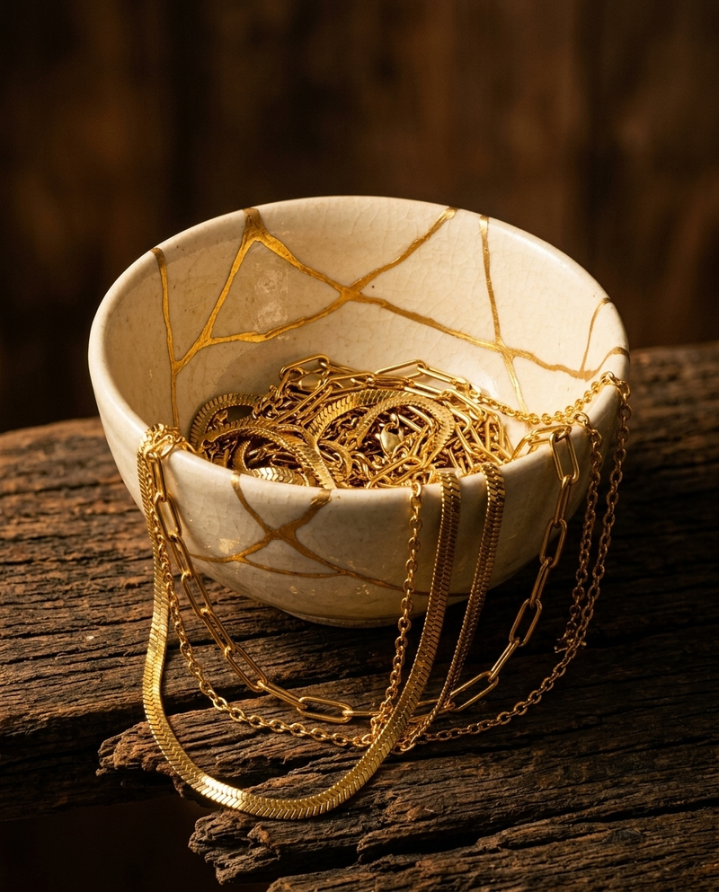 Named for the gold that mends what's broken